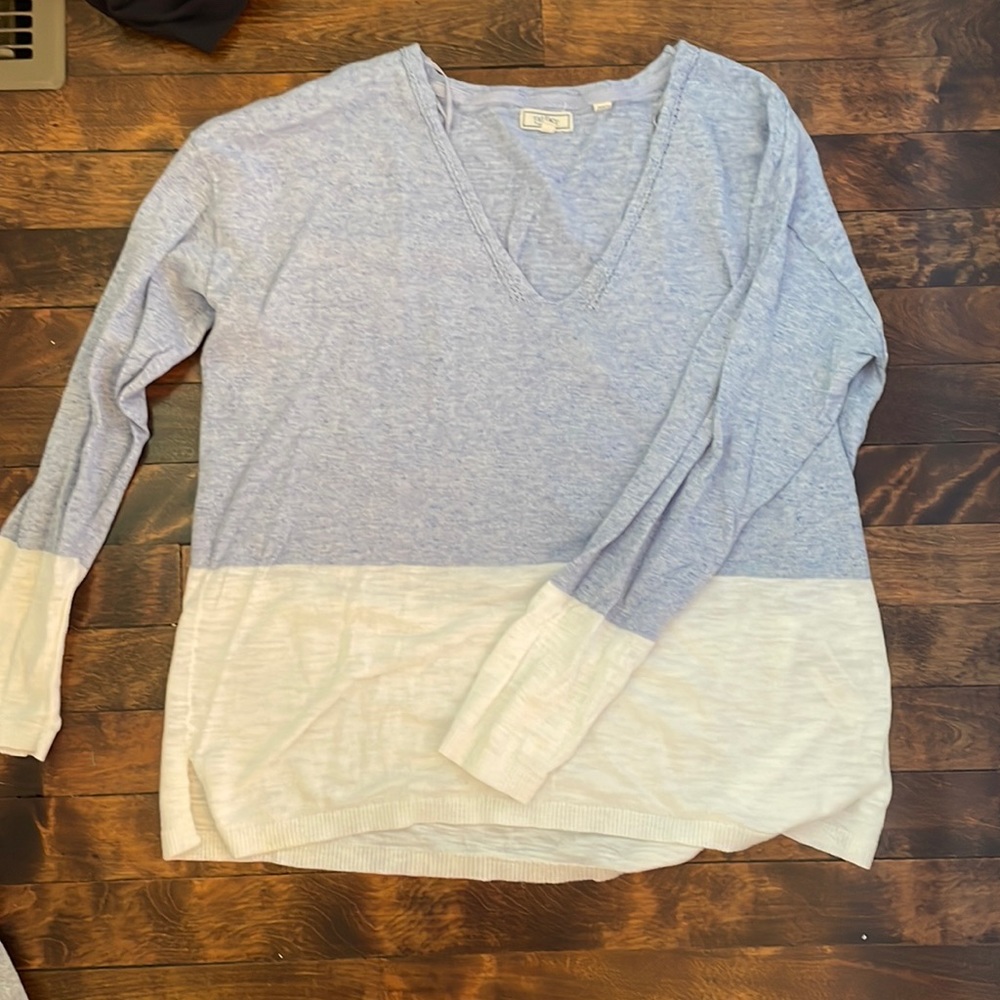 FatFace blue and white sweater